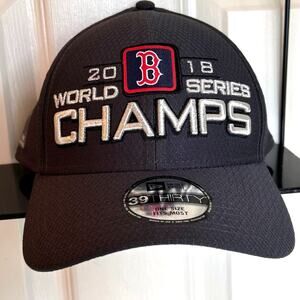 Boston Red Sox New Era 2018 World Series Champion Locker 39THIRTY Flex Hat